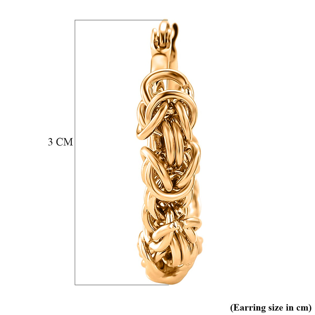 TJC 20th Birthday One Time Deal- Handmade Byzantine Earrings in Yellow Gold Plated