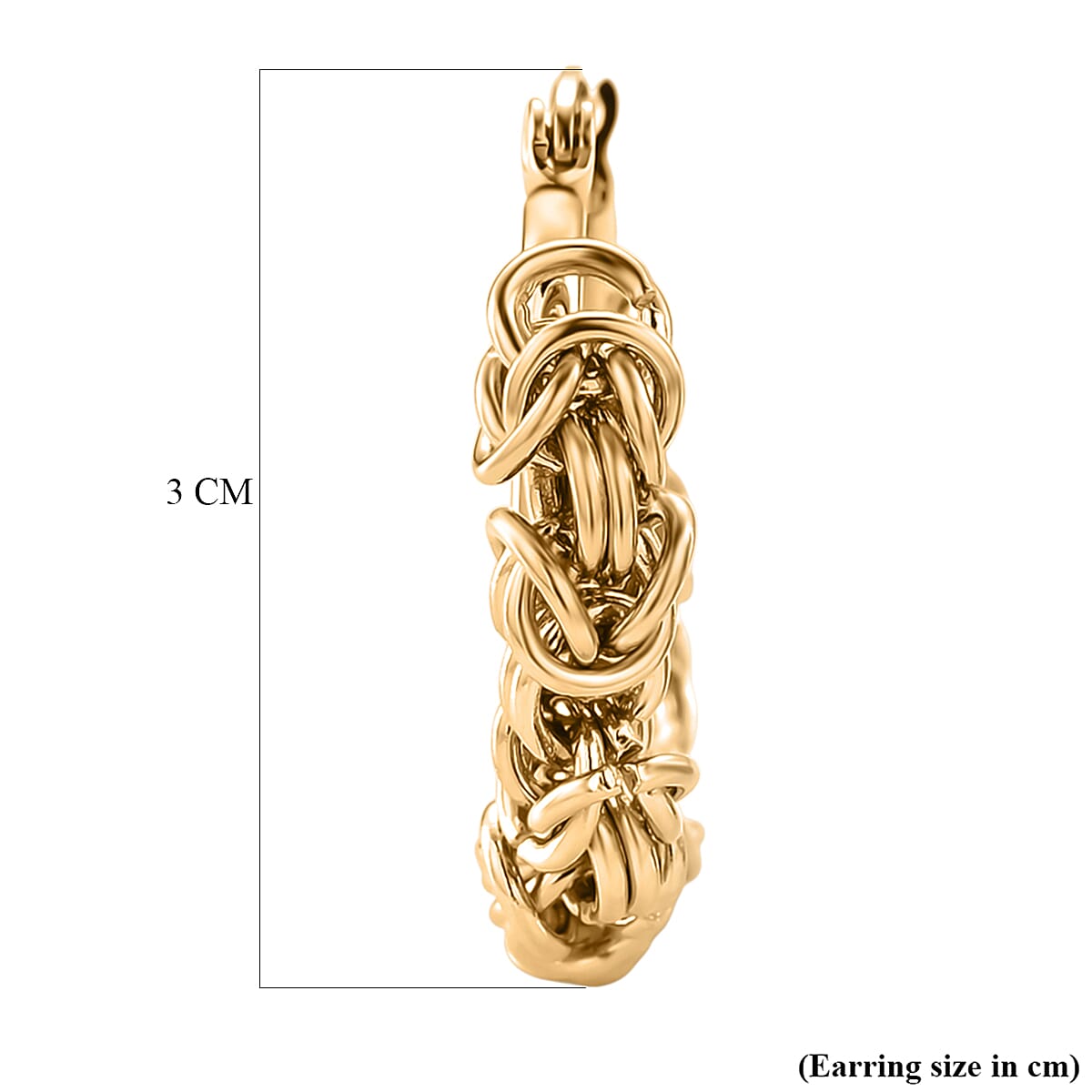 TJC 20th Birthday One Time Deal- Handmade Byzantine Earrings in Yellow Gold Plated 8250444 5