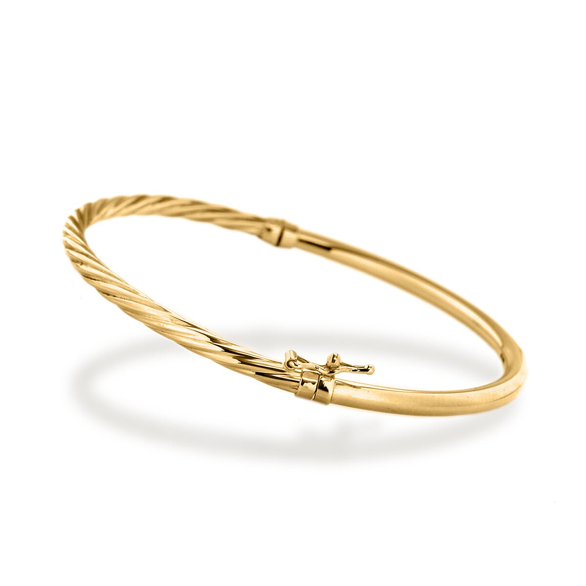 Half Twisted Bangle 7.5 Inch in 9K Yellow Gold 3589629 1