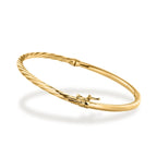 9K Yellow Gold Half Twisted Bangle (Size 7.5) Gold Wt 3.40 Gms