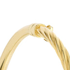 9K Yellow Gold Half Twisted Bangle (Size 7.5) Gold Wt 3.40 Gms