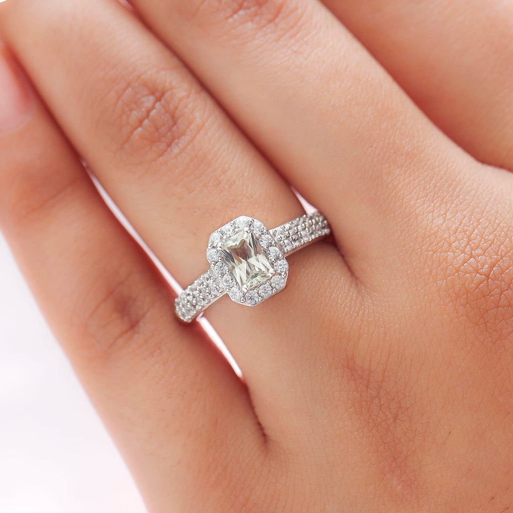 Turkizite and Natural Zircon Ring in Platinum Overlay Sterling Silver 1.50 Ct.