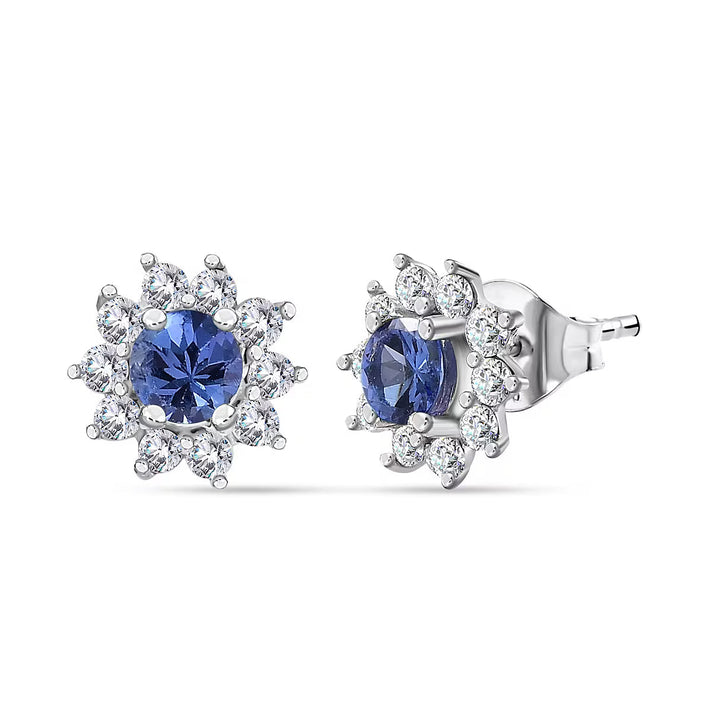 Ethiopian Welo Opal, Natural Zircon Halo Earrings with Push Back in Platinum Overlay Sterling Silver 7571990 1