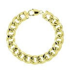 Hamilton Yellow Gold Plated Sterling Silver Bracelet (Size - 8.5) With Lobster Clasp
