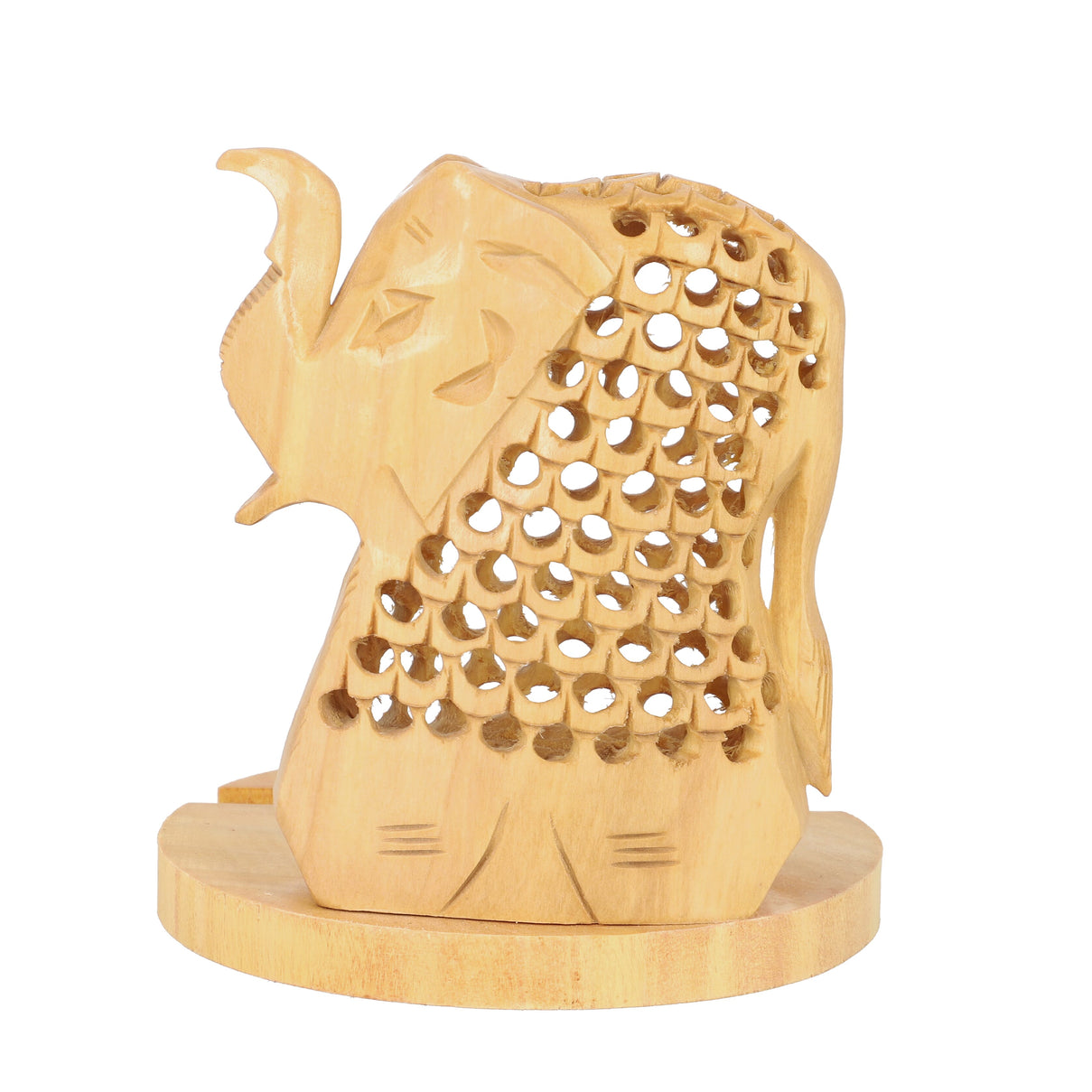 Hand Carved Wooden Mobile Phone Holder- Elephant 6066502 4