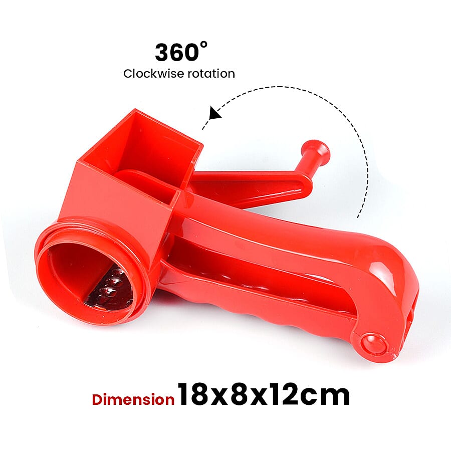 Hand Held Mini Slicer with 3 Stainless Steel Blades - Red 6296763 4