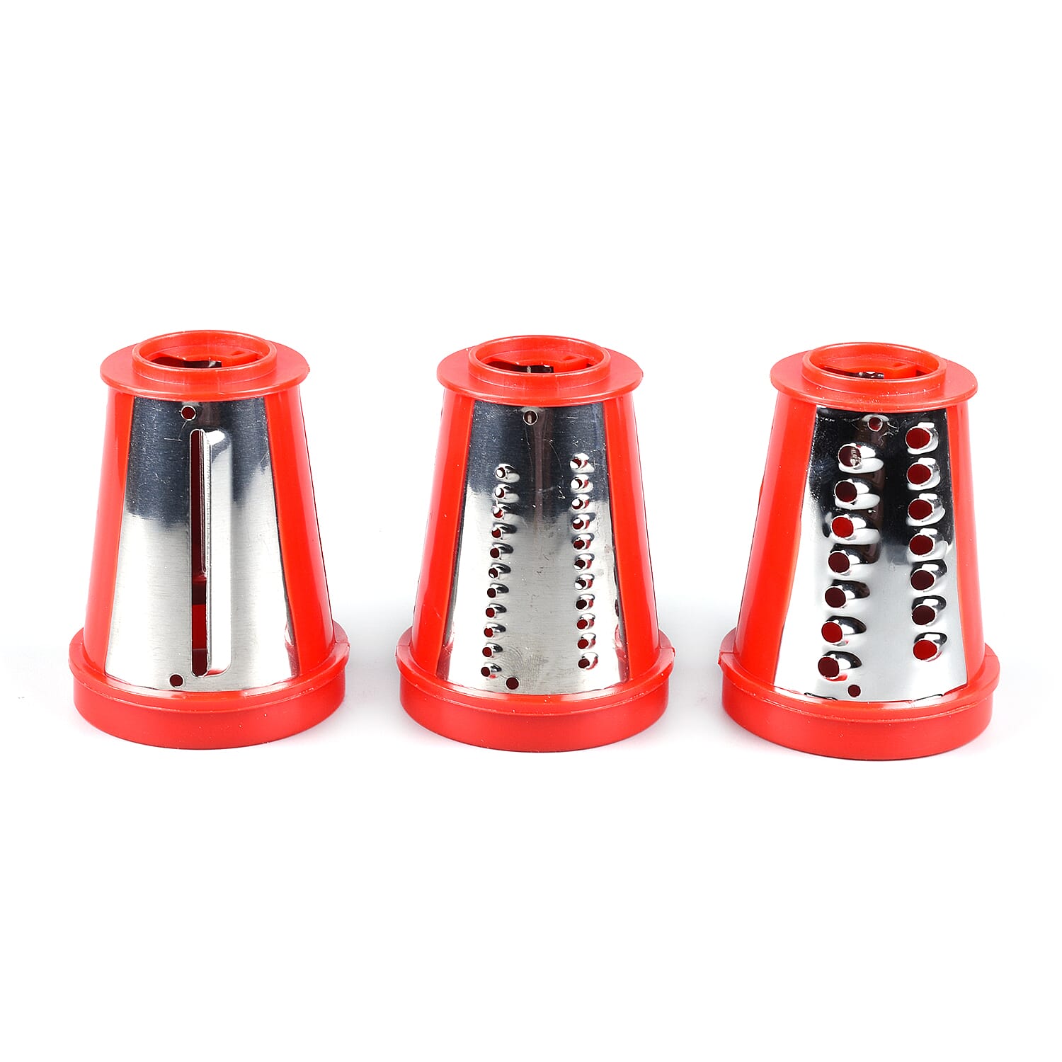 Hand Held Mini Slicer with 3 Stainless Steel Blades - Red 6296763 9