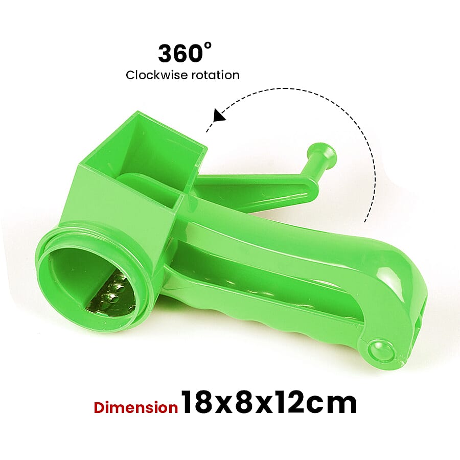 Hand Manual Mini Slicer with 3 Stainless Steel Blades - Green 6296762 2