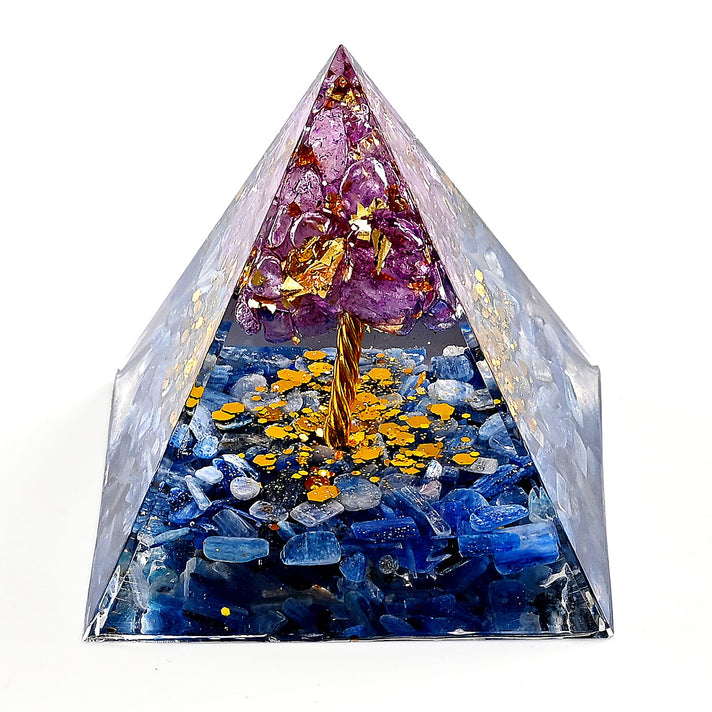 Handcrafted Crystal Pyramid Ornament (6cm) -  Blue 8412051 1