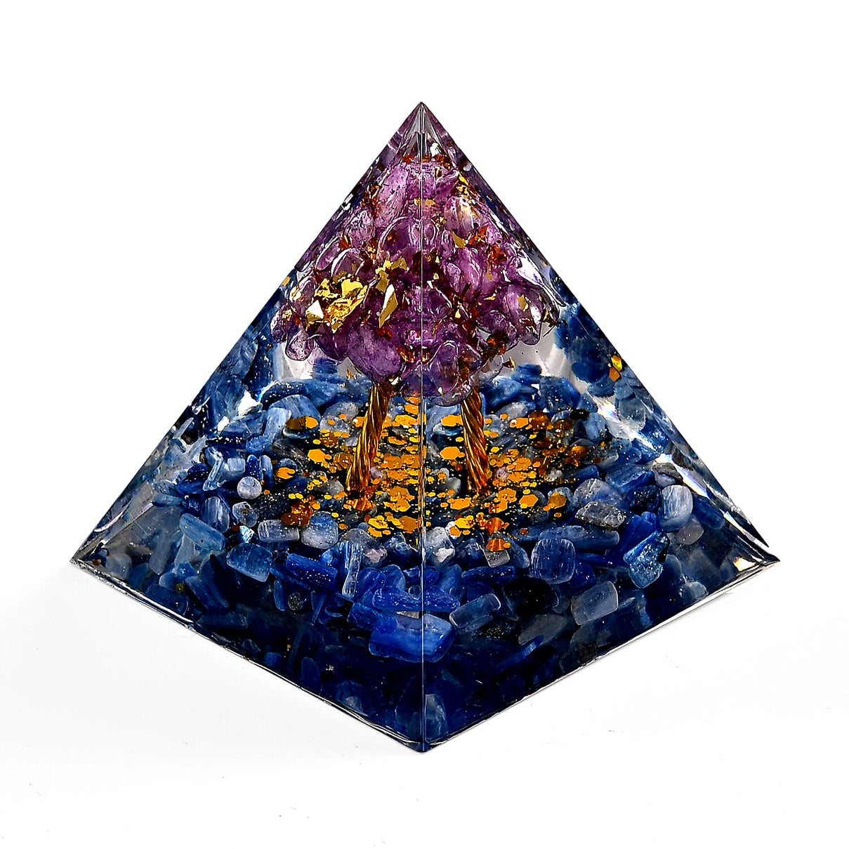 Handcrafted Crystal Pyramid Ornament (6cm) -  Blue 8412051 4