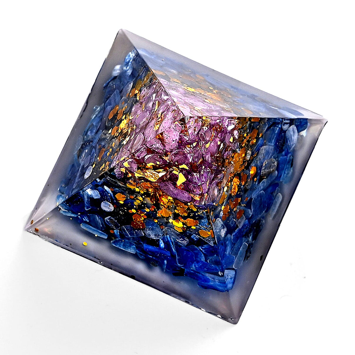 Handcrafted Crystal Pyramid Ornament (6cm) -  Blue 8412051 5