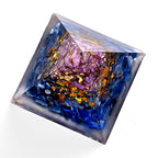 Handcrafted Crystal Pyramid Ornament (6cm) -  Blue
