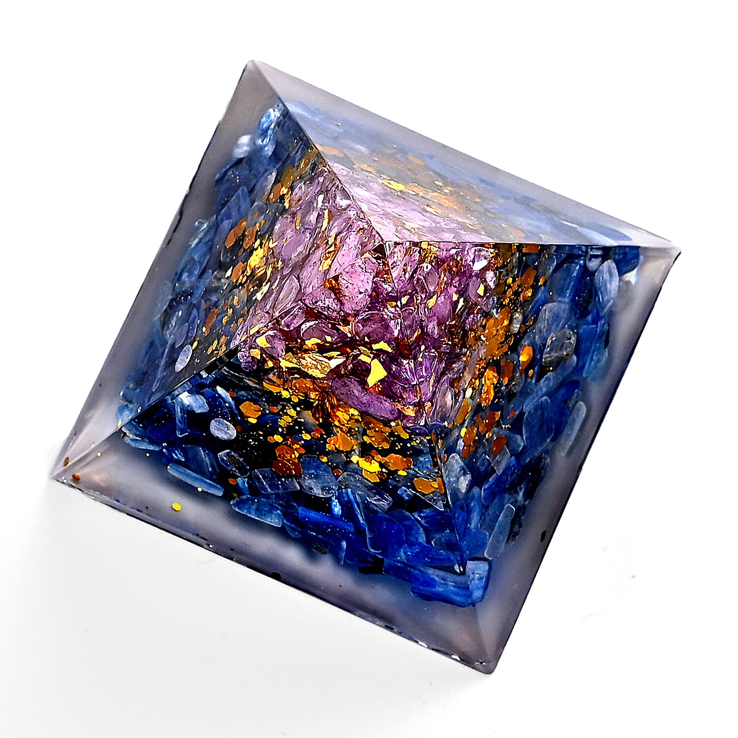 Handcrafted Crystal Pyramid Ornament (6cm) -  Blue 8412051 5