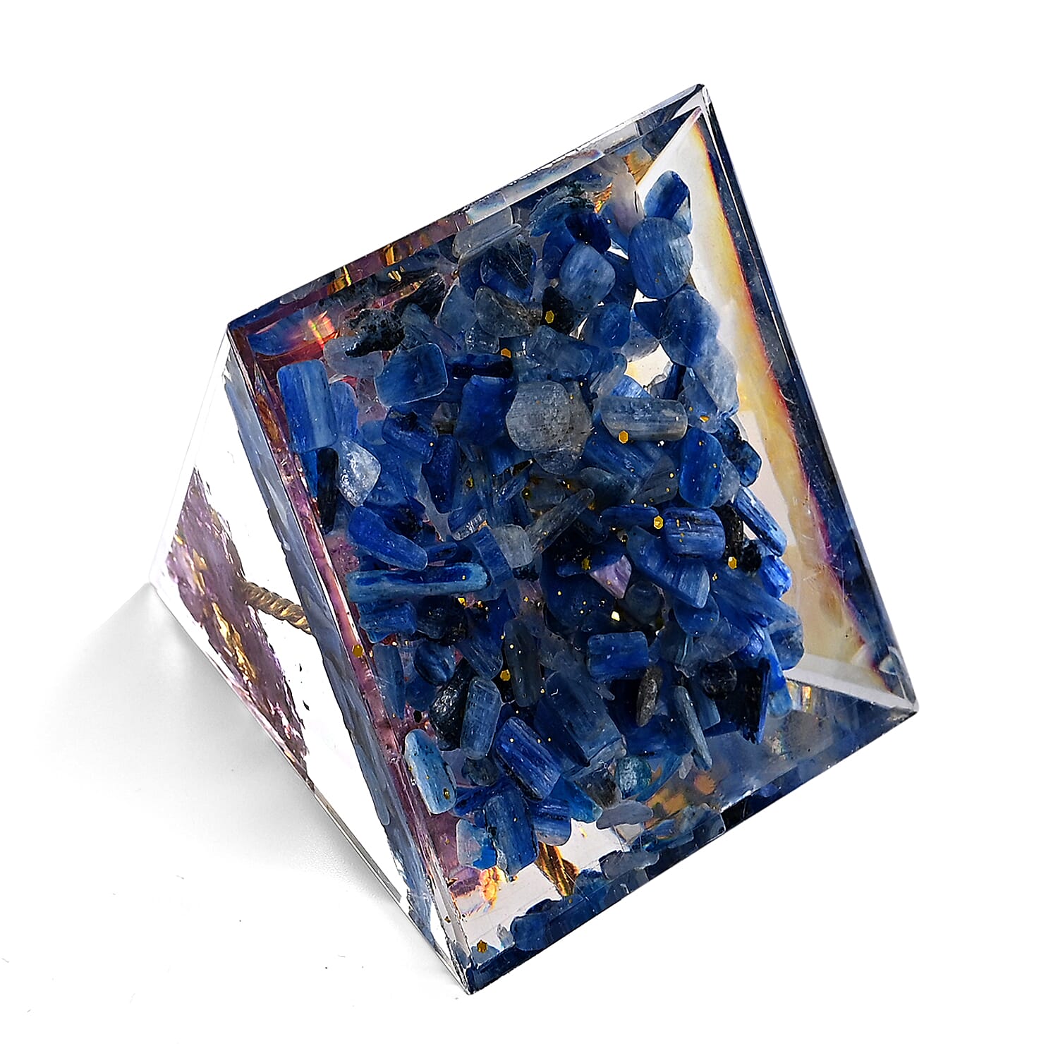 Handcrafted Crystal Pyramid Ornament (6cm) -  Blue 8412051 6