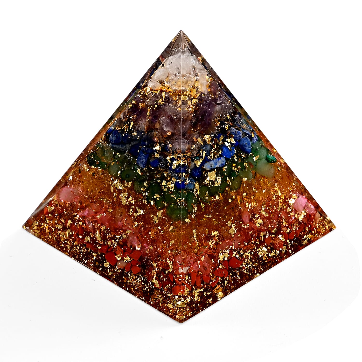 Handcrafted Crystal Pyramid Ornament (6cm) - Multi Colour V32354153 4