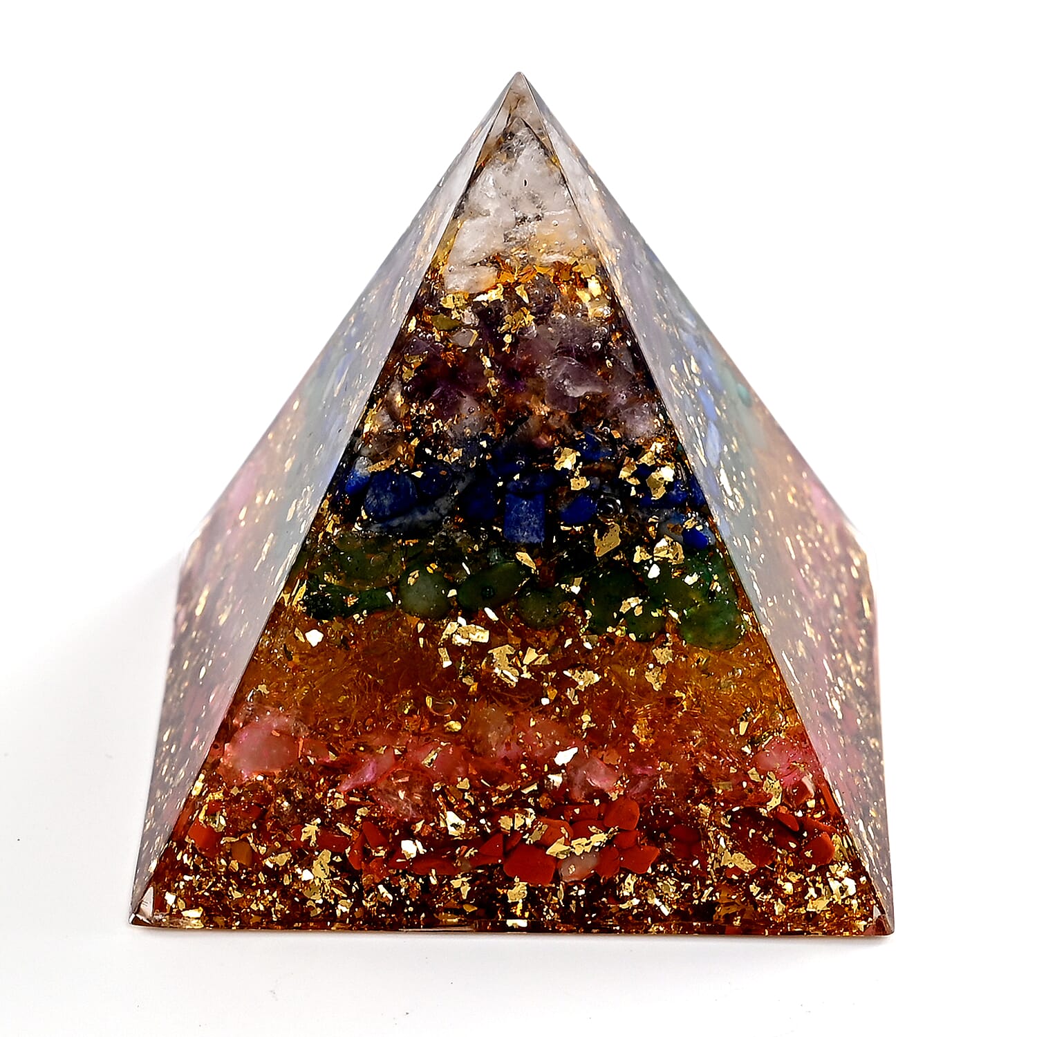 Handcrafted Crystal Pyramid Ornament (6cm) - Multi Colour V32351984 0