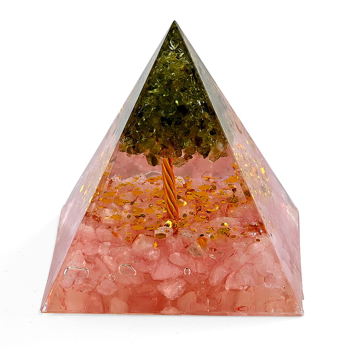 Handcrafted Crystal Pyramid Ornament (6cm) - Pink V32369709 1