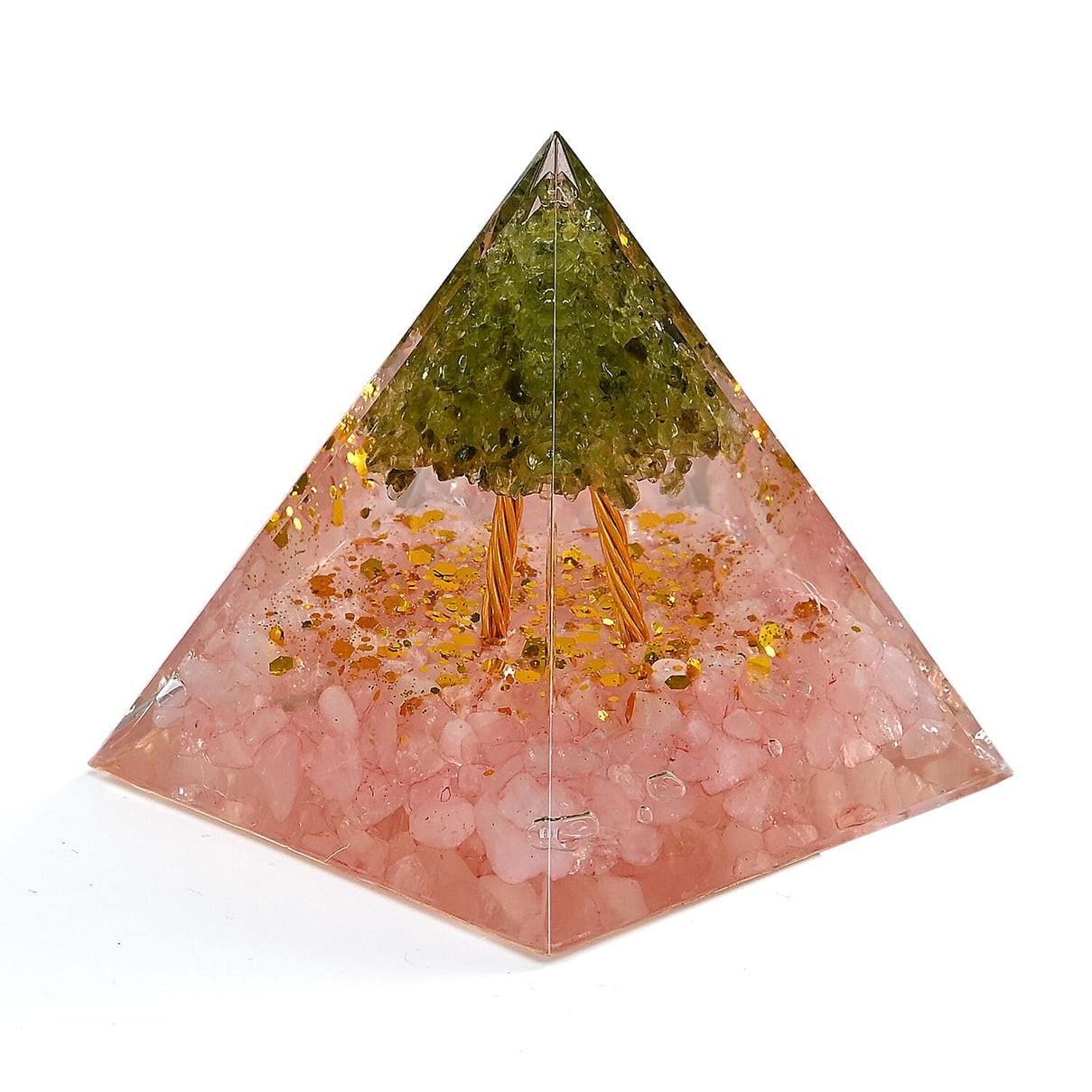 Handcrafted Crystal Pyramid Ornament (6cm) - Pink V32369709 4