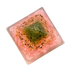 Handcrafted Crystal Pyramid Ornament (6cm) - Pink