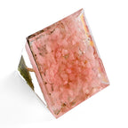 Handcrafted Crystal Pyramid Ornament (6cm) - Pink