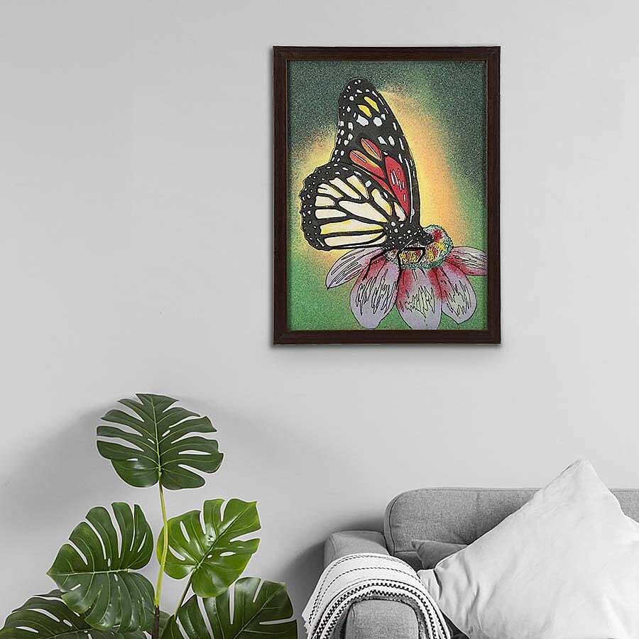 Handcrafted Gemstone Butterfly Painting 6274347 2