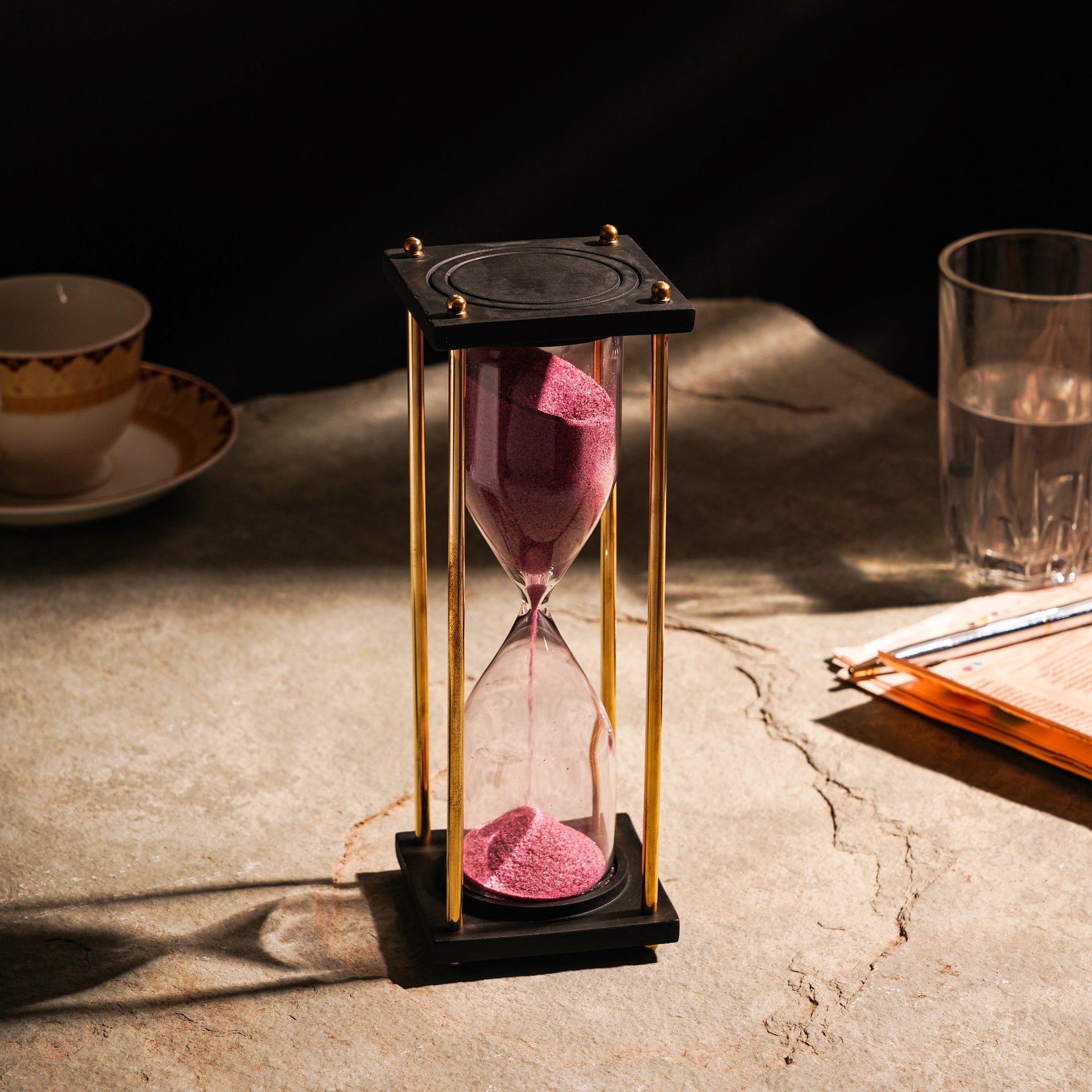 Handcrafted Purple Sand Wooden Hourglass (Duration 8 mins. Approx) 7306285 2