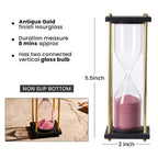 Handcrafted Purple Sand Wooden Hourglass (Duration 8 mins. Approx)