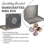 Handcrafted Ring Box (Size 34x25x5 cm) - Grey