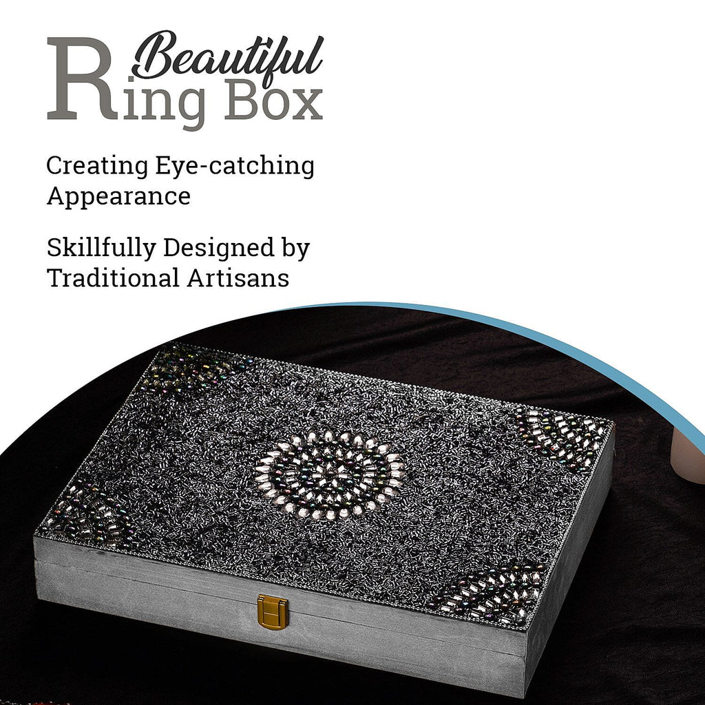 Handcrafted Ring Box (Size 34x25x5 cm) - Grey