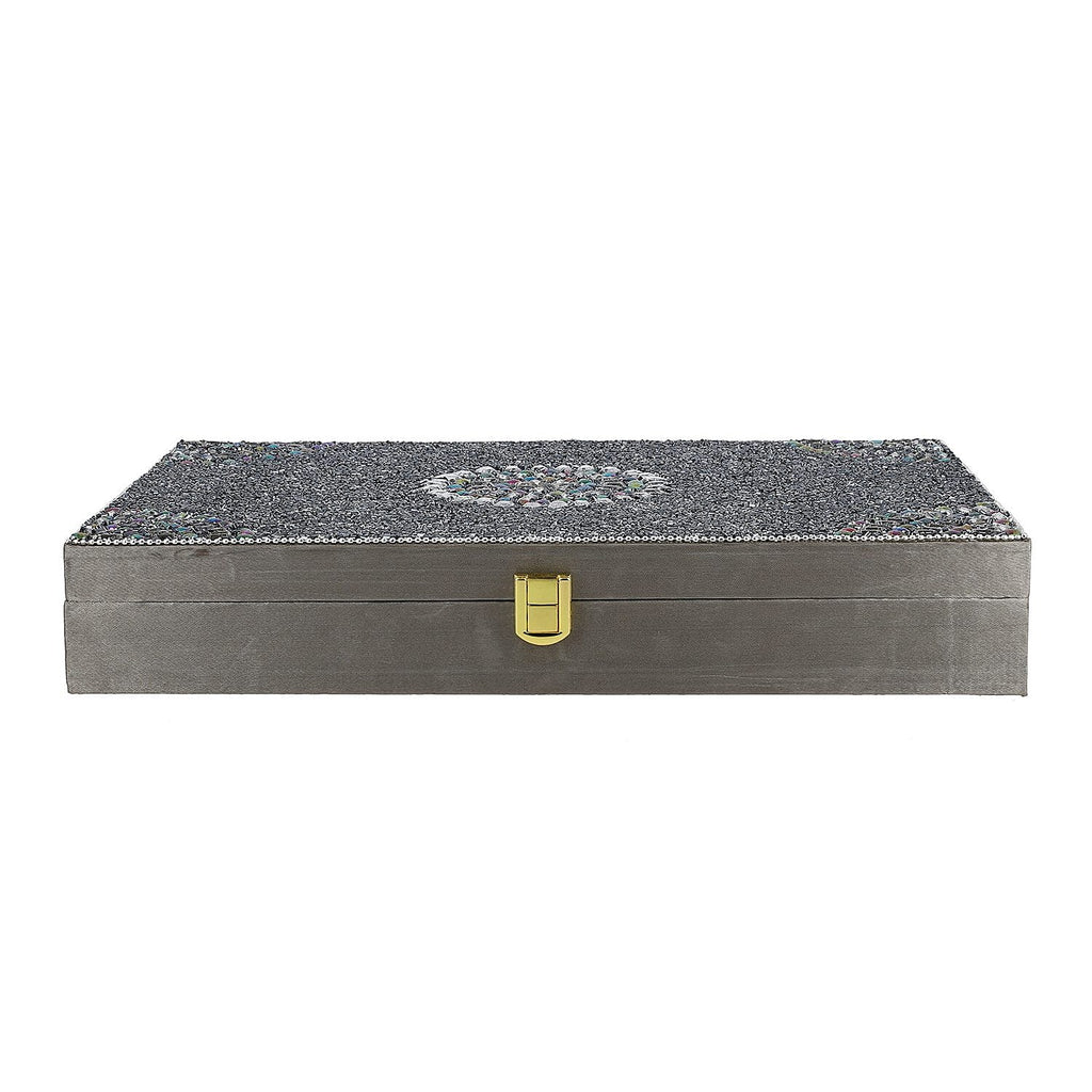 Handcrafted Ring Box (Size 34x25x5 cm) - Grey