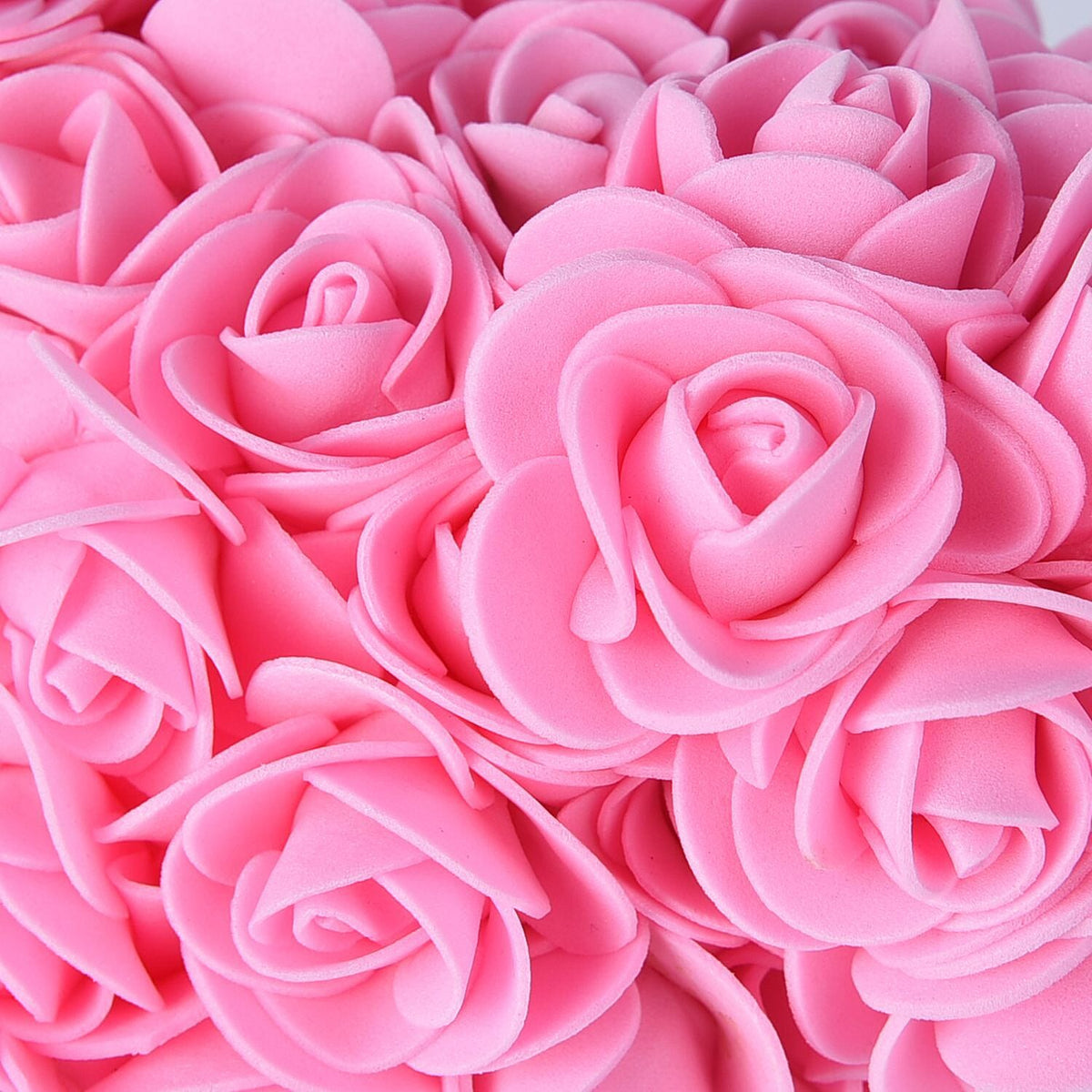 Handcrafted Rose Flower Bear with Bow - Pink V32562745 7