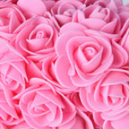 Handcrafted Rose Flower Bear with Bow - Pink