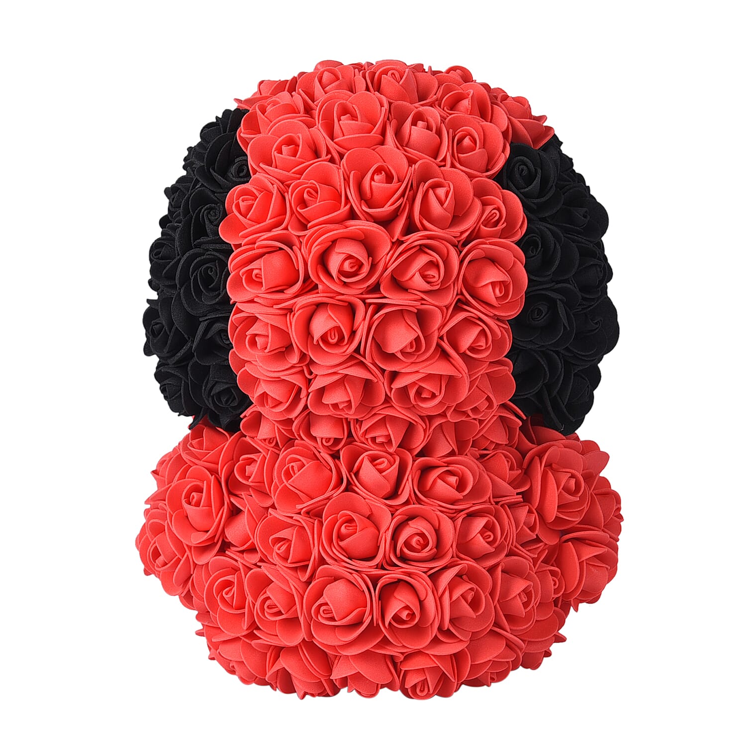 Handcrafted Rose Flower Dog with Bow - Red and Black 6291323 3