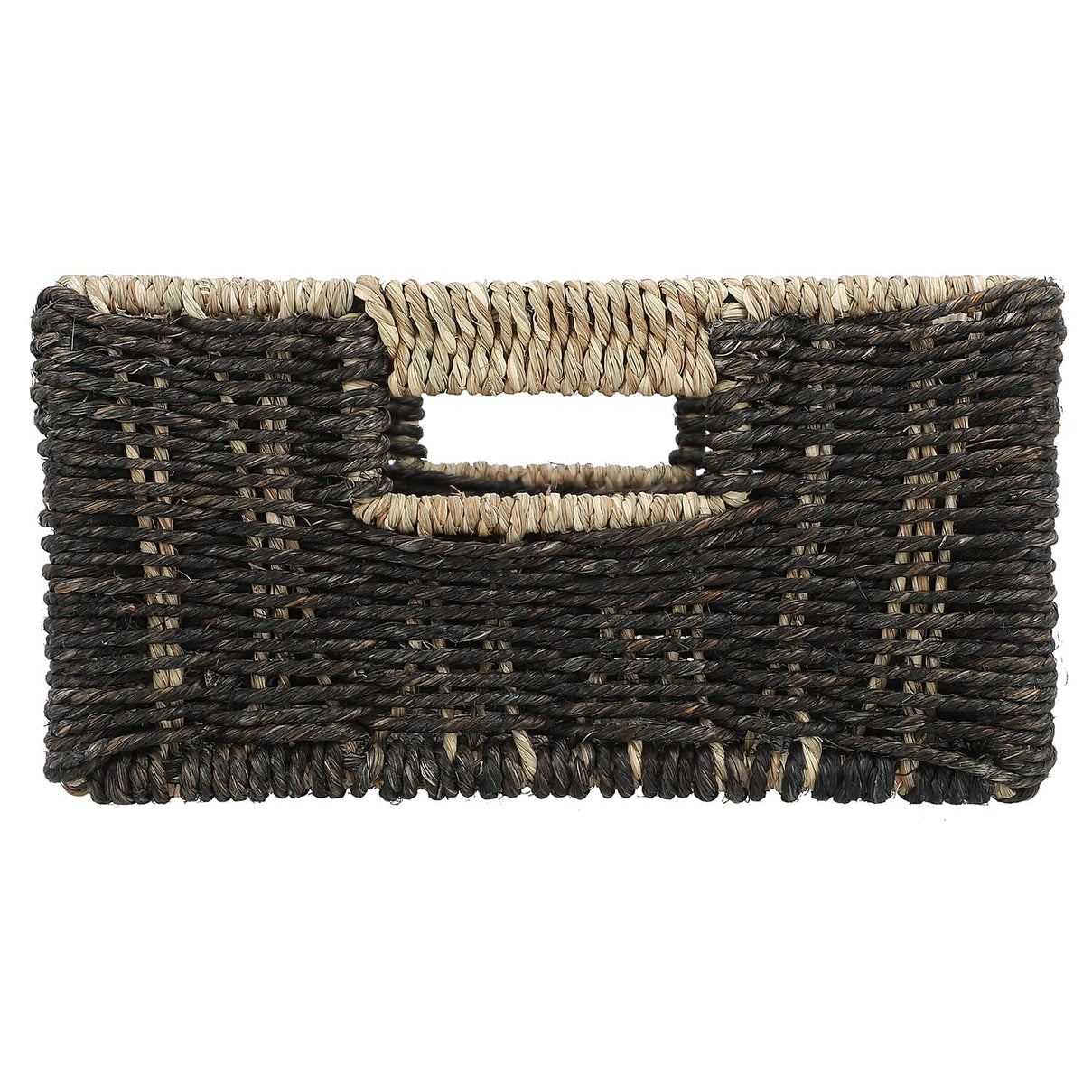 Handcrafted Sabai Grass Towel Basket for Home - Black 7886644 7