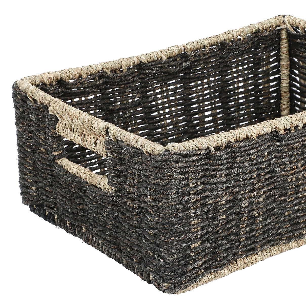 Handcrafted Sabai Grass Towel Basket for Home - Black 7886644 8