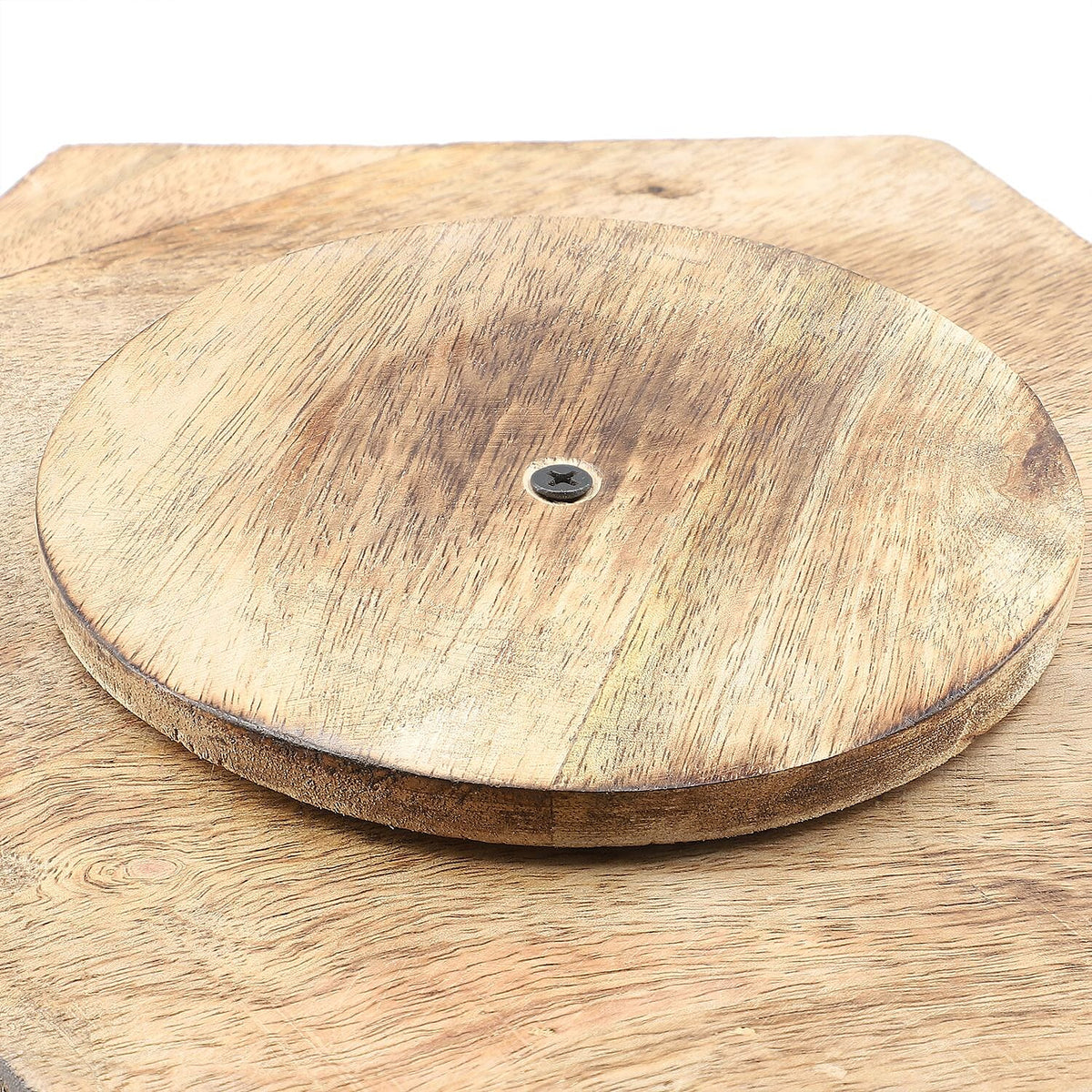 Handcrafted Wooden Carved Multipurpose Spinner for kitchen and dinning table - Brown 6489782 8