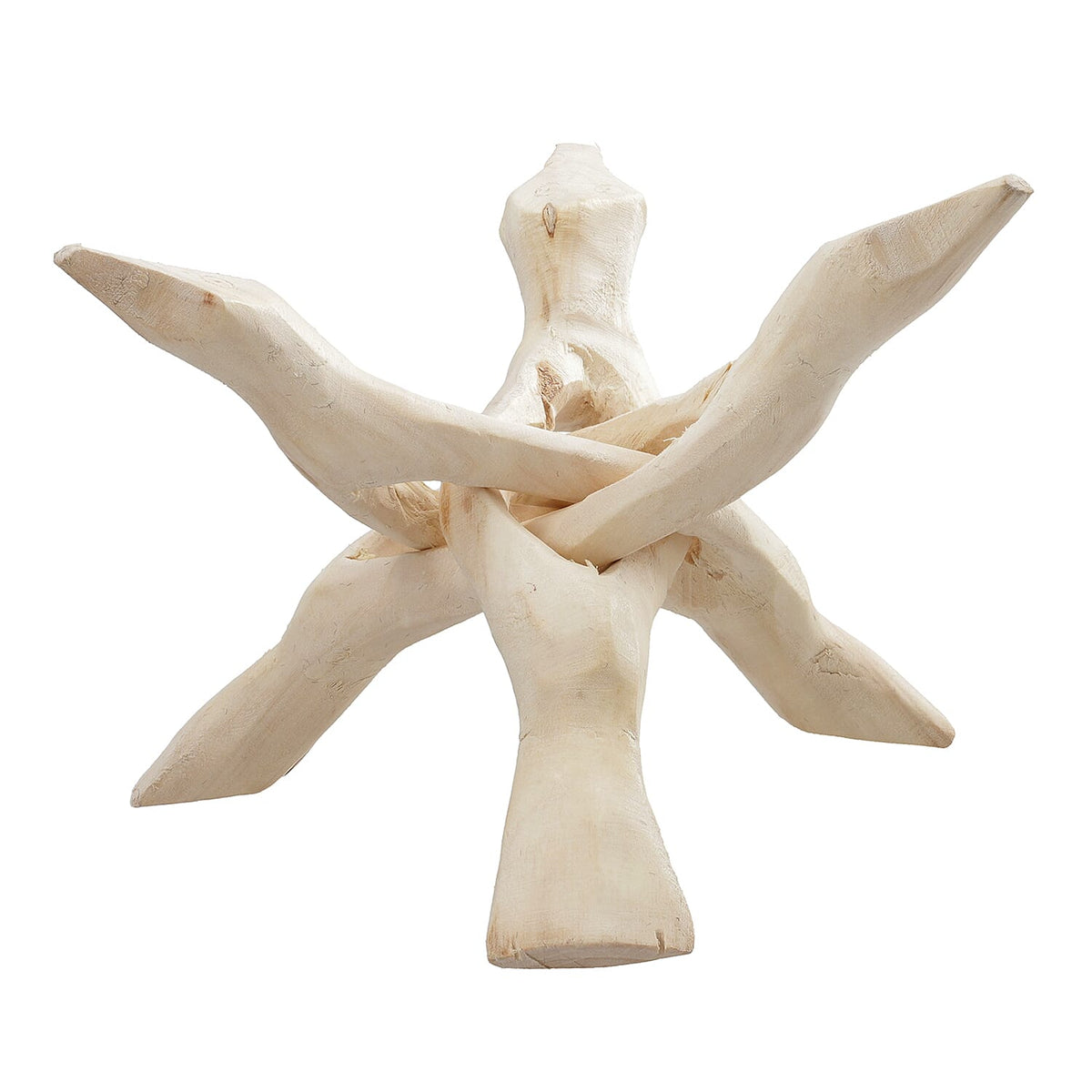 Handcrafted Wooden Tripod Stand - Natural Wood 6 inches 7174666 0