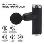 Handheld Rechargeable Deep Tissue Massage Gun with 4 Detachable Massage Head - Black