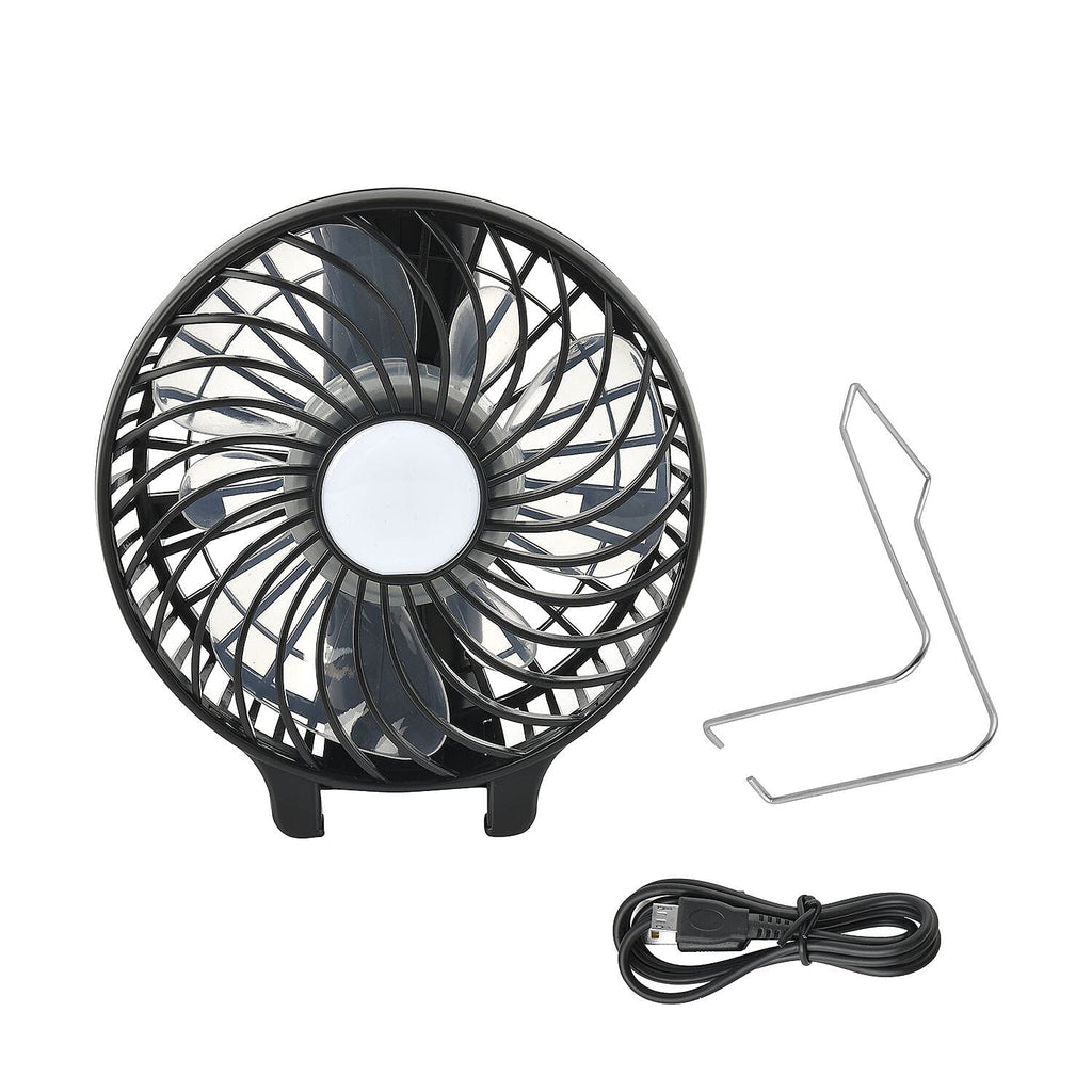 Handheld USB Rechargeable Multipurpose Fan (Size 20x10x3 cm) - Black