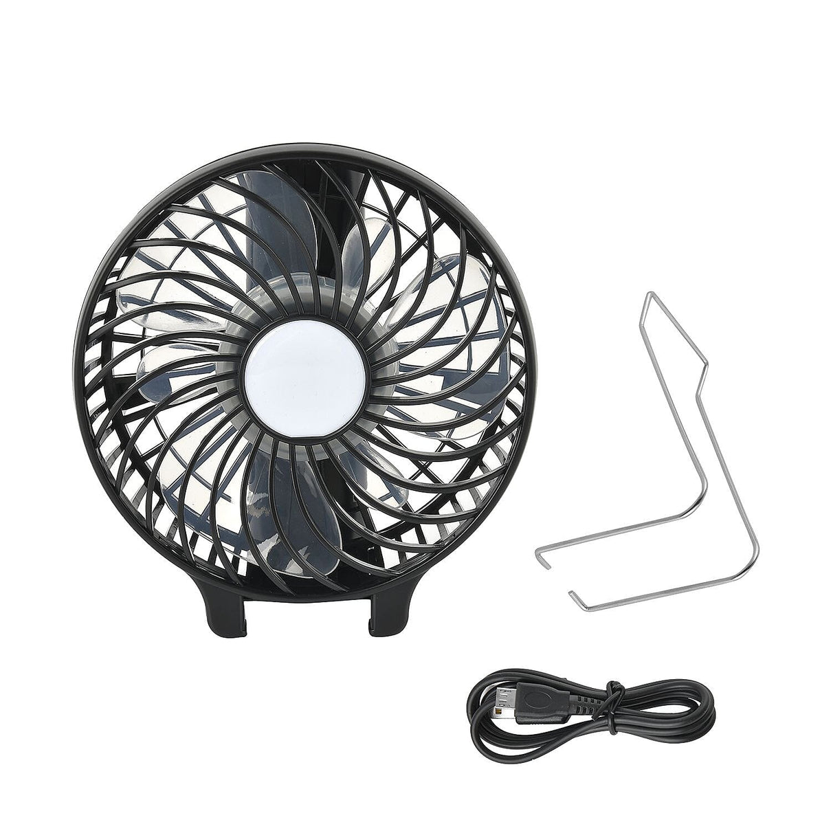 Handheld USB Rechargeable Multipurpose Fan (Size 20x10x3 cm) - Black 7389527 0