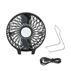 Handheld USB Rechargeable Multipurpose Fan (Size 20x10x3 cm) - Black