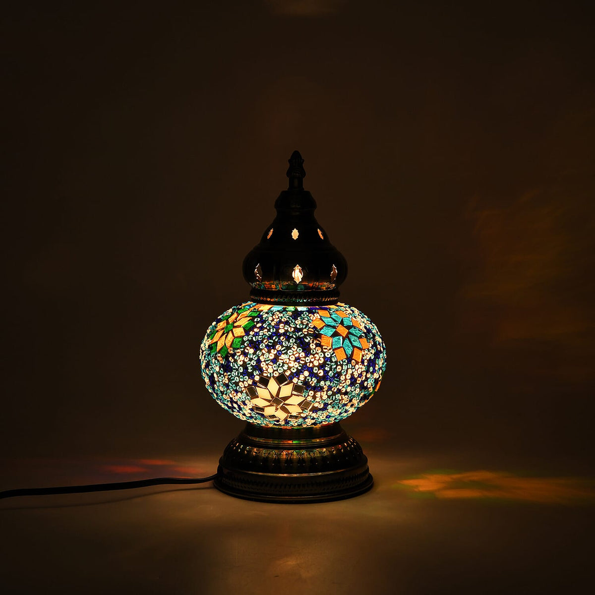 Handmade Moroccan Style Mosaic Table Lamp - Multicolour 8126197 2
