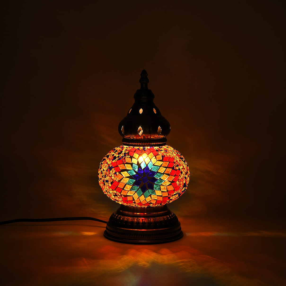 Handmade Moroccan Style Mosaic Table Lamp - Red 8126263 2