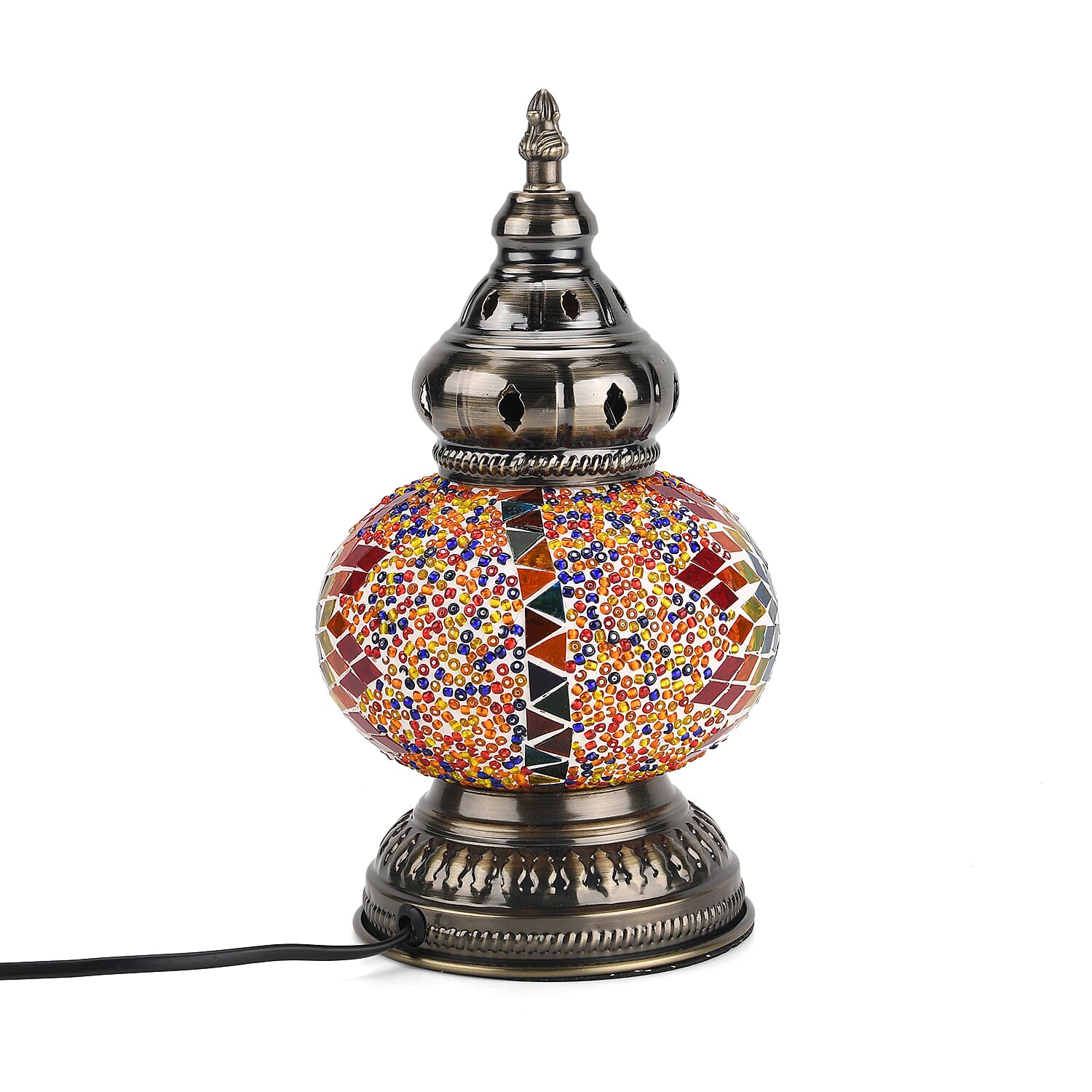 Handmade Moroccan Style Mosaic Table Lamp - Red 8126263 3
