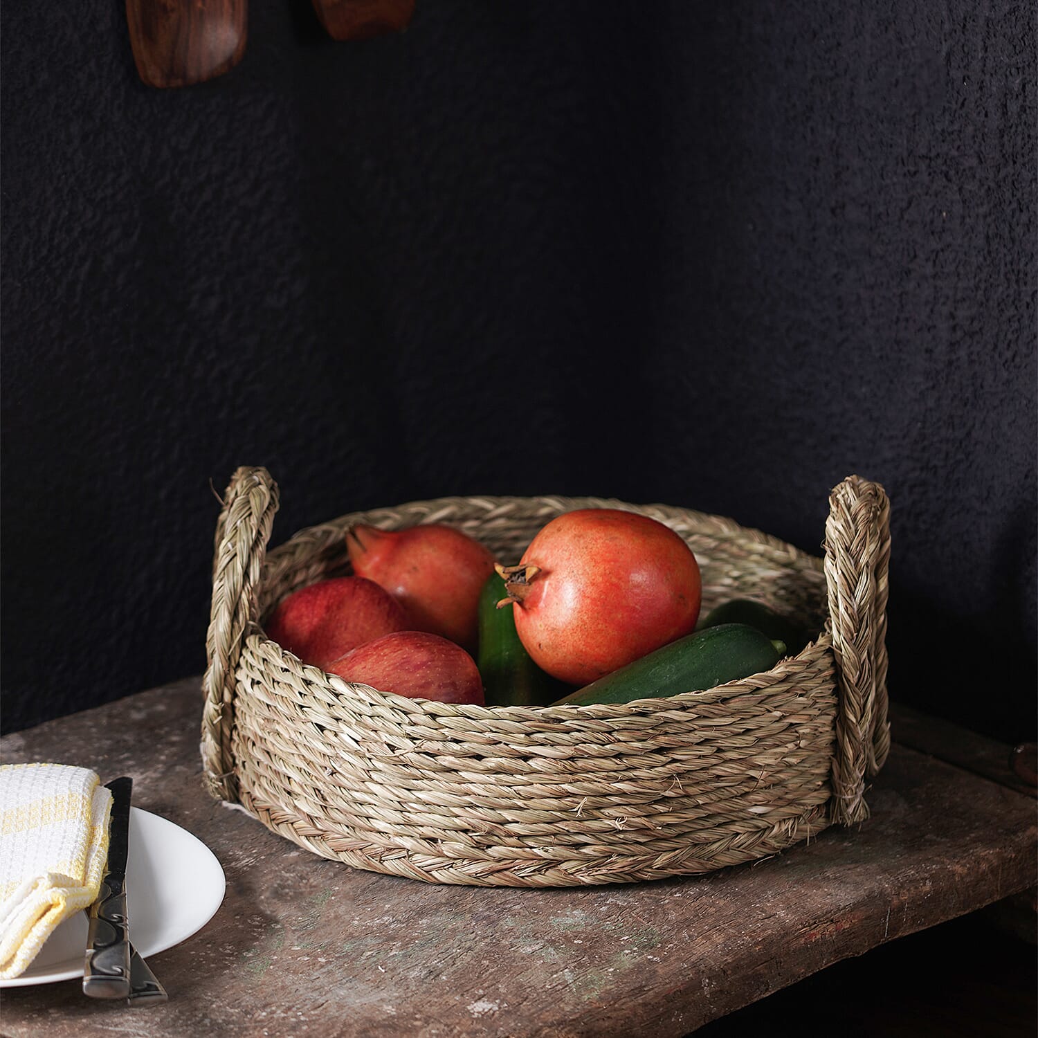 Handmade Sabai Grass Basket for Kitchen and Home - Brown 7885821 2