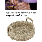 Handmade Sabai Grass Basket (Size 25x8 Cm) - Brown