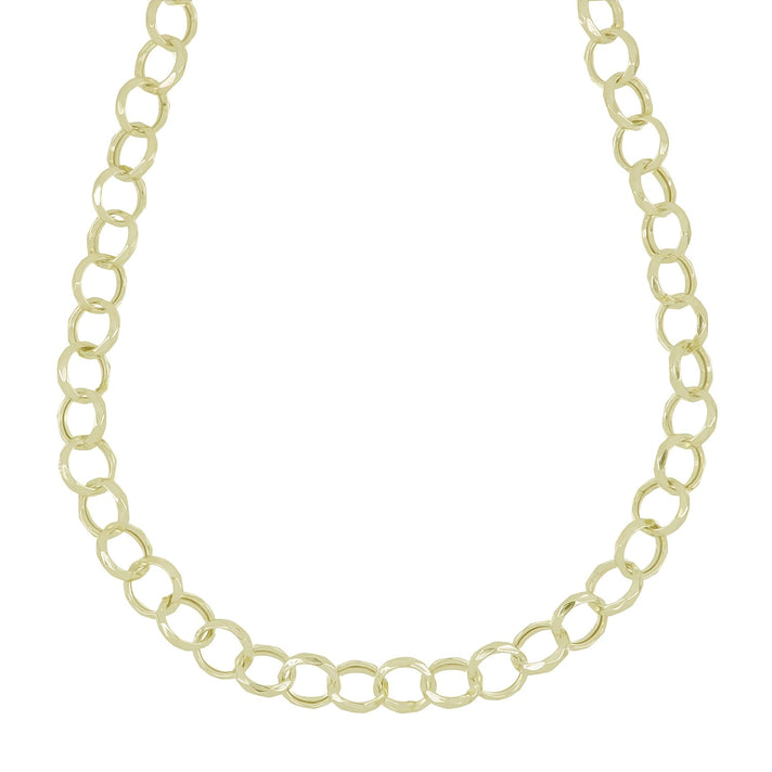 La Bella- Sterling Silver Necklace (Size - 20) with Lobster Clasp in Yellow Gold Plating 8236552 1