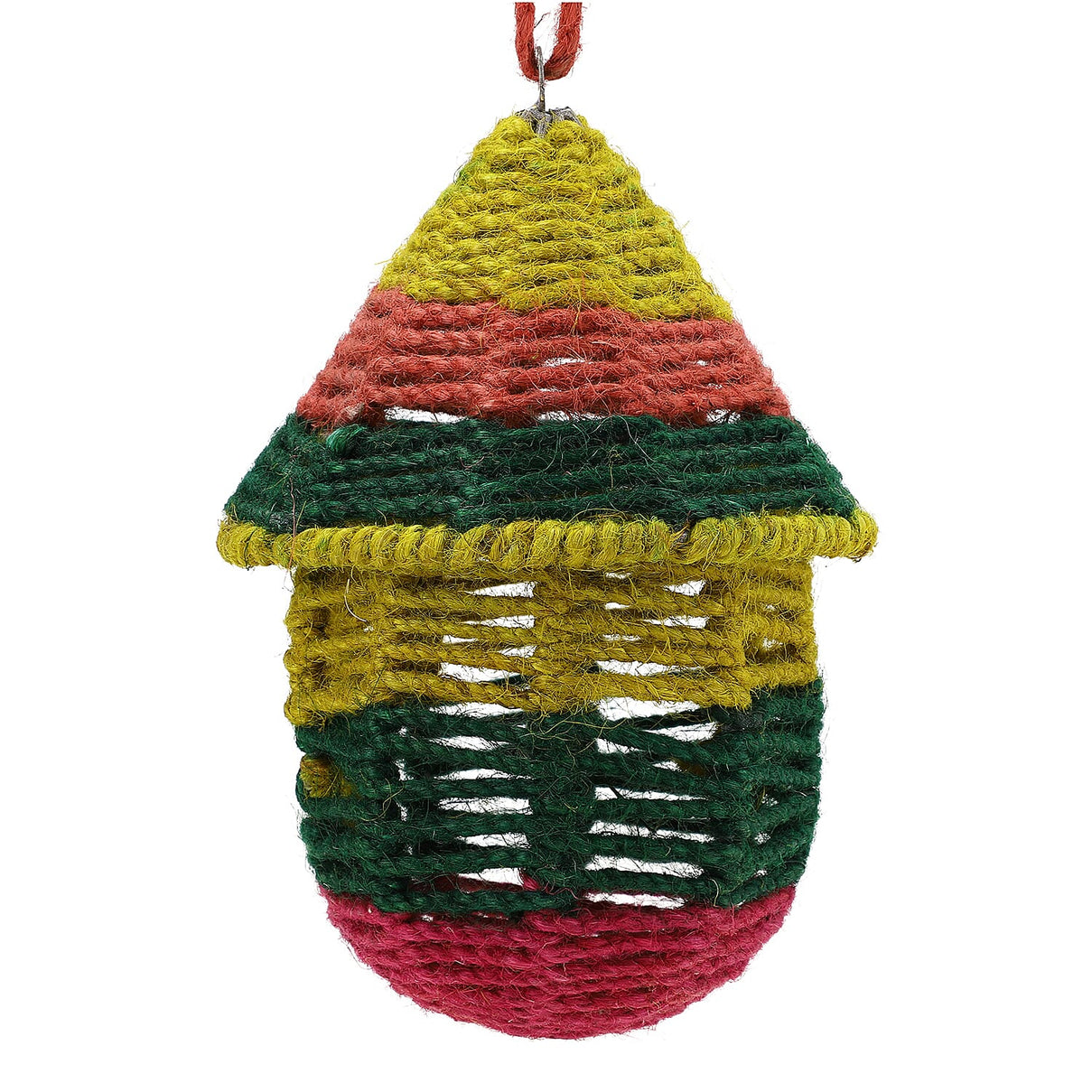 Bird Hanging Rattan House for Garden Colour - Natural (Size -  19.5x12 cm) 7383460 5