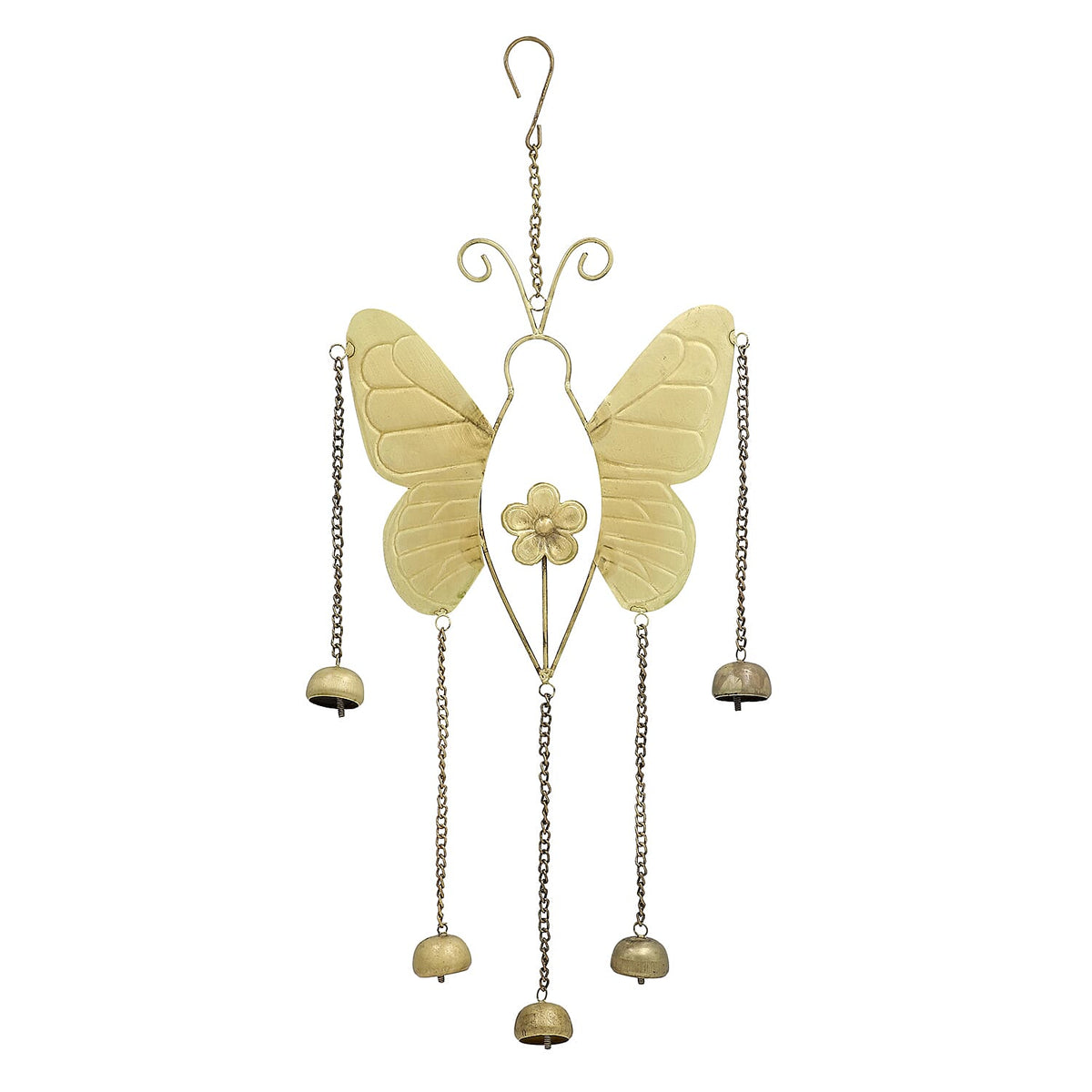 Big Butterfly wind chimes with miniature bells Colour - Brass Antique (Size - 25x40cm) 7382233 0