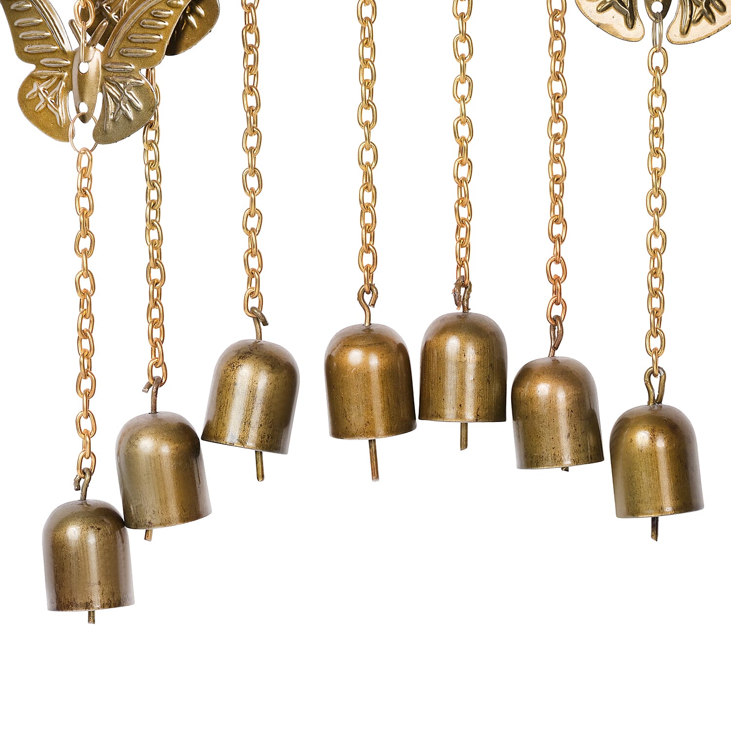 Handmade Iron Butterfly With Bells Wind Chime (51 cm) - Golden 8429467 4